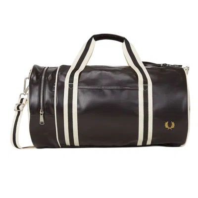 Fred Perry Classic Barrel Bag Black Ecru