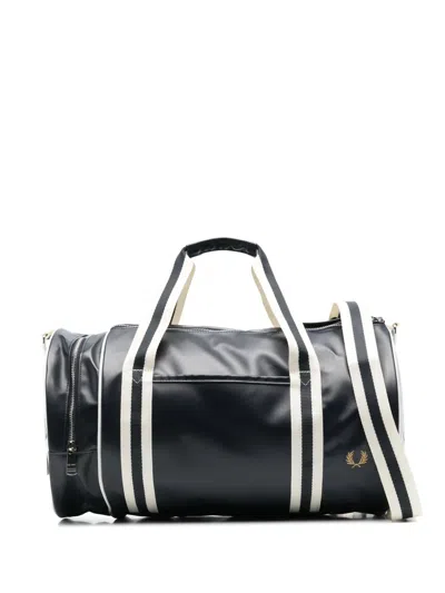 Fred Perry Classic Barrel Bag In Blue