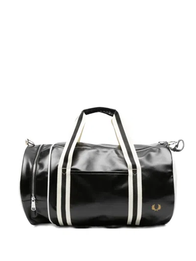 Fred Perry Classic Barrel Holdhall Bag In Black