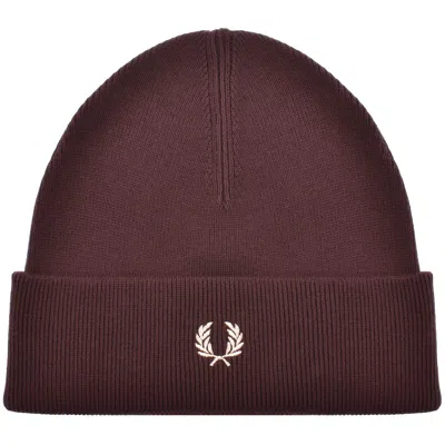 FRED PERRY FRED PERRY CLASSIC BEANIE HAT BURGUNDY