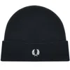 Fred Perry Classic Beanie Hat Navy In Black