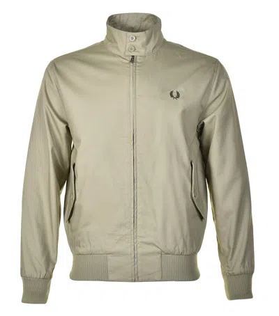 Fred Perry Classic Harrington Jacket Olive Mint In Green