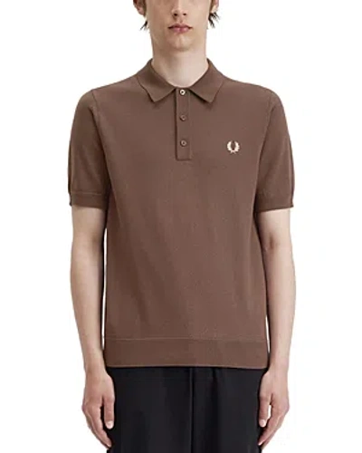 Fred Perry Classic Knit Polo In Carrington Brick