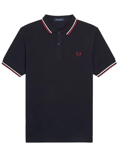 Fred Perry Classic Logo Polo For Men In Blue
