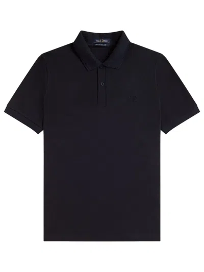 Fred Perry Classic Logo Polo Shirt For Men In Black