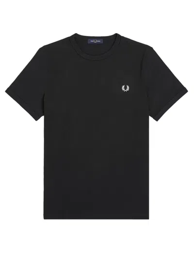 Fred Perry Classic Men's Mini Polo T-shirt In Black