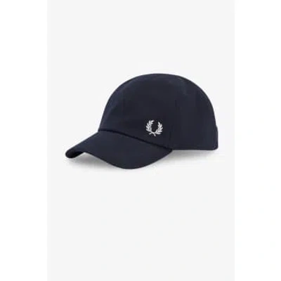 Fred Perry Classic Pique Cap Navy In Blue