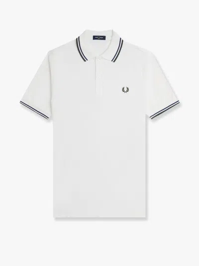 Fred Perry Classic Polo Shirt With Logo Embroidery In White