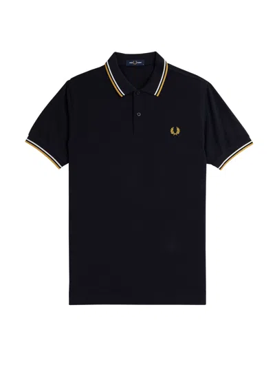 Fred Perry Classic Polo Shirt With Logo Embroidery In Black