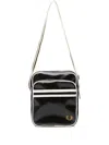 Fred Perry Black Canvas Crossbody Bag In Black