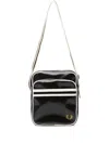 Fred Perry Black Canvas Crossbody Bag In Black