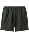 Fred Perry Elastic Waistband Swim Shorts With Back Pocket In Court Green