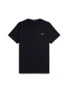 Fred Perry Ringer T-shirt With Contrast Webbing In Blue