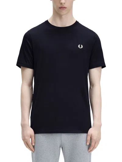 Fred Perry Classic Crew Neck Tee In Black