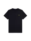 Fred Perry Ringer T-shirt With Contrast Webbing In Blue