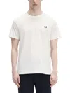 Fred Perry Logo-embroidered T-shirt In White