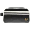 Fred Perry Coated Polyester Wash Bag Navy In Black