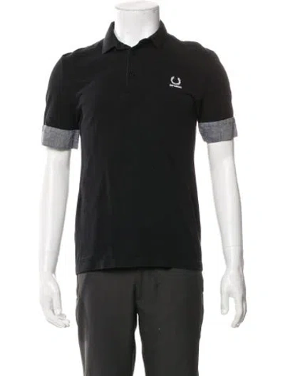Pre-owned Fred Perry Collar Short Sleeve Polo Shirt In Black