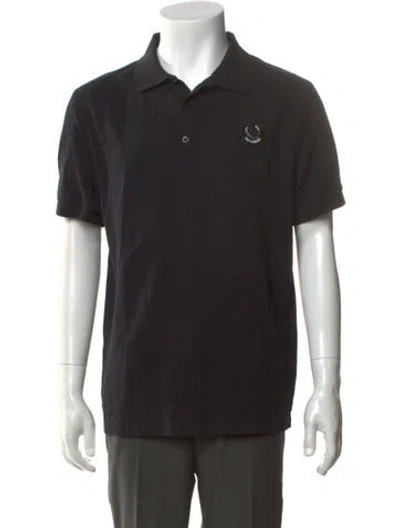 Pre-owned Fred Perry Collar Short Sleeve Polo Shirt In Black