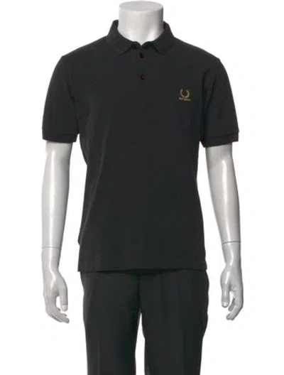Pre-owned Fred Perry Collar Short Sleeve Polo Shirt In Black