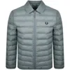 Fred Perry Collared Insulated Jacket Blue In Green
