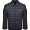 Fred Perry Collared Insulated Jacket Dark Airforce In Blue