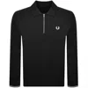 Fred Perry Collared Sweatshirt Black In Black