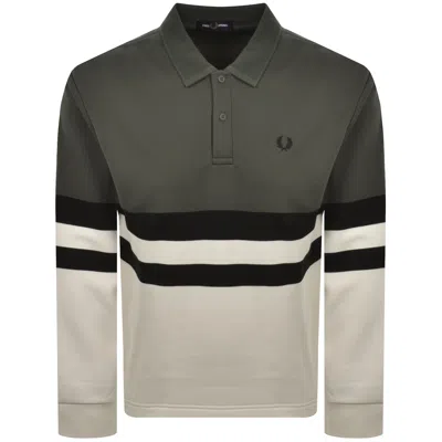Fred Perry Collared Sweatshirt Field Green In Multi
