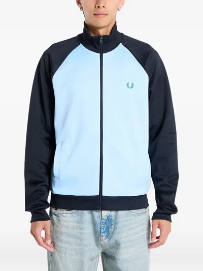 FRED PERRY CONTRAST SLEEVE TRACK SWEATER