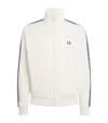 Fred Perry High Collar Track Jacket With Side Stripes In Neutral