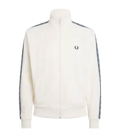 Fred Perry Contrast-tape Jacket In Neutral