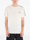 Fred Perry Contrast Tape Ringer T-shirt In White