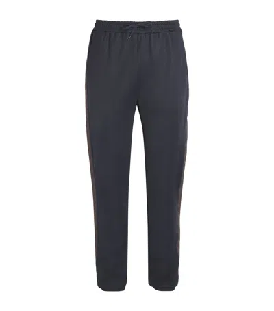 Fred Perry Contrast Tape Sweatpants In Blue