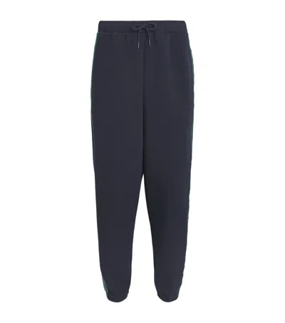 Fred Perry Contrast Tape Sweatpants In Blue