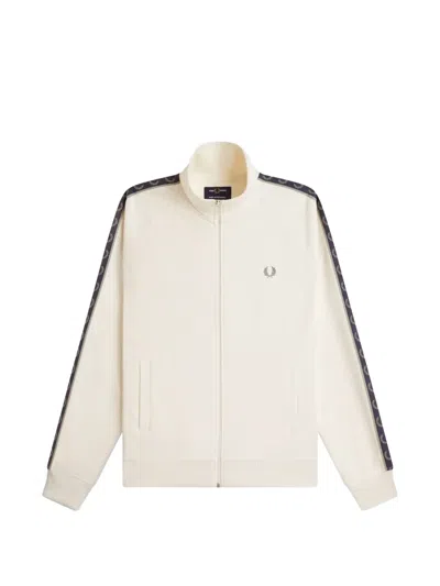 Fred Perry Contrast Tape Track Jacket In 뉴트럴