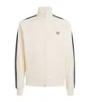 Fred Perry Track Jacket With Contrasting Webbing In Beige