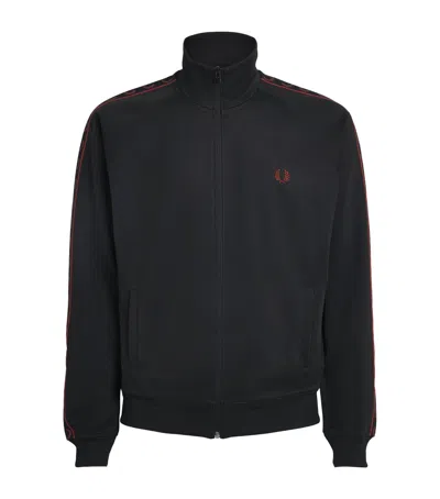Fred Perry Contrast Tape Track Jacket In Black
