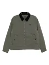 Fred Perry Corduroy-collar Padded Jacket In Green