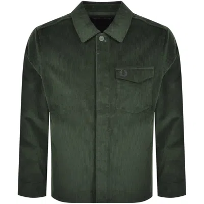 Fred Perry Corduroy Overshirt Court Green