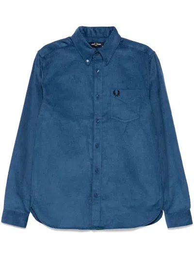 Fred Perry Hemd Aus Cord In Blau