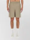 Fred Perry Cotton Bermuda Shorts Relaxed Knee Length In Gray