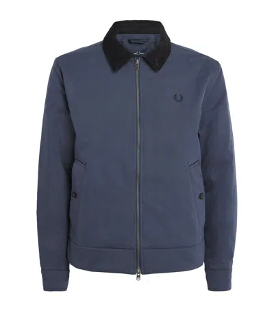 Fred Perry Cotton-blend Caban Jacket In Blue