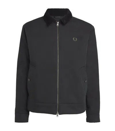 Fred Perry Cotton-blend Corduroy Collar Jacket In Black