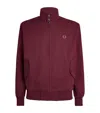 Fred Perry Cotton-blend Harrington Jacket In Burgundy