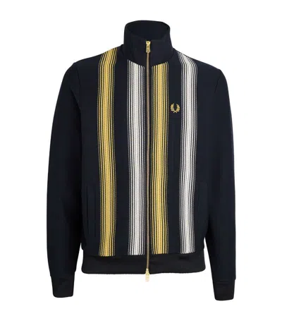 FRED PERRY COTTON-BLEND STRIPED SWEATSHIRT