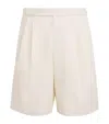 Fred Perry Cotton-blend Twill Tennis Shorts In Beige