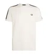Fred Perry Cotton Contrast-tape Ringer T-shirt In Gray