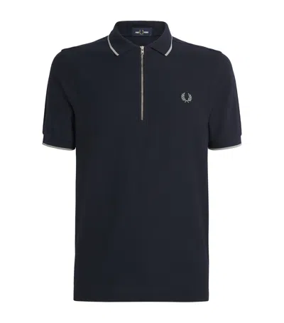 Fred Perry Cotton Crepe Piqué Polo Shirt In Pink