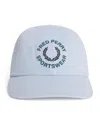 Fred Perry Cotton Embroidered Logo Cap In Blue