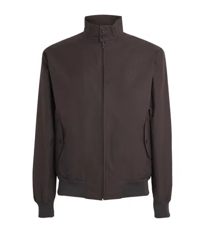 Fred Perry Cotton Harrington Jacket In Brown